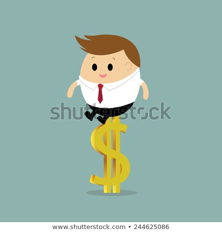 Foto stock: Chubby Businessman Pointing