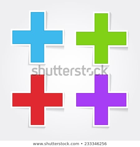 Stock photo: Plus Sign Purple Vector Icon Design