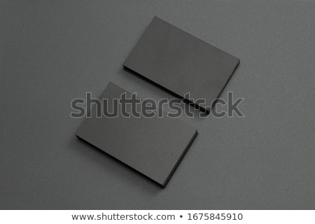 [[stock_photo]]: Blank Business Card Mockup On White Reflective Background