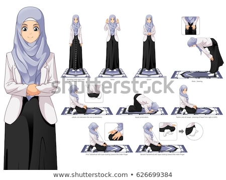 Young Muslim Girl Praying With Bowed Head Foto stock © ridjam