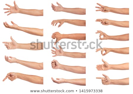 Zdjęcia stock: Man Hands Isolated