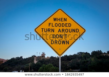 Foto stock: Flood Sign