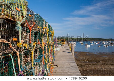 Stockfoto: Crab Farm And Crab Cages On Saint George Peninsula Maine Usa