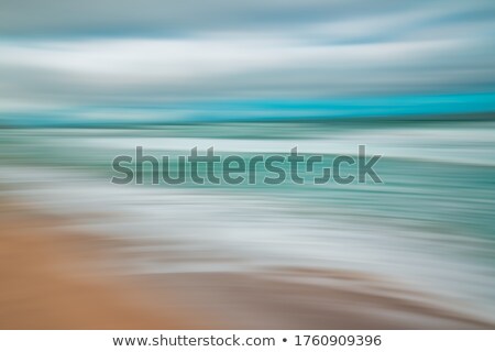 ストックフォト: Bright Blue Orange Soft Blurred Waves