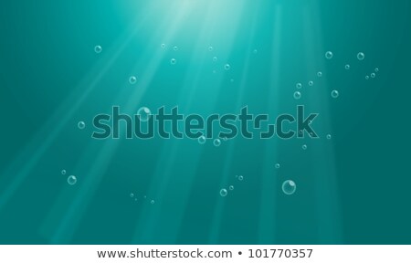 Stok fotoğraf: Illustraiton Of Underwater Background With Light Rays