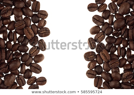 ストックフォト: Heap Roasted Coffee Beans As Decorative Frame With Copy Space Isolated On White Background