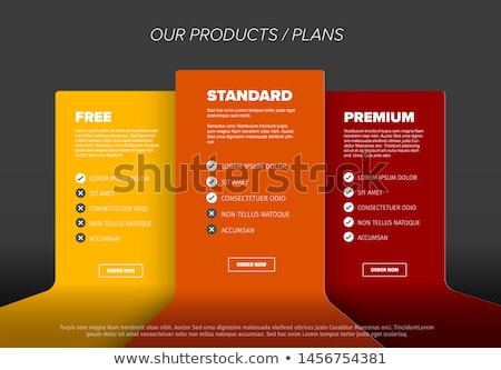 Foto d'archivio: Product Cards Features Schema Template