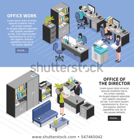 Stock photo: Isometric Office Desk