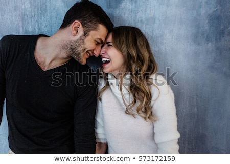 Zdjęcia stock: Happy Couple Kissing