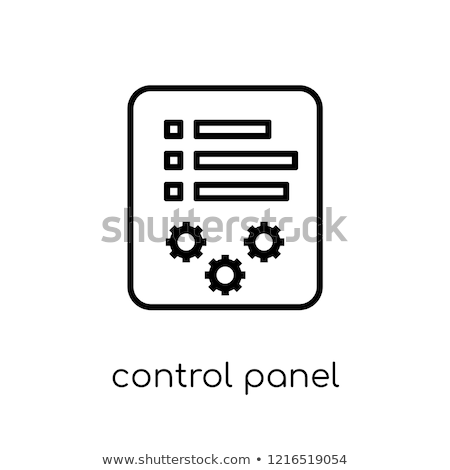 Сток-фото: Electric Control Panel Icon Vector Outline Illustration