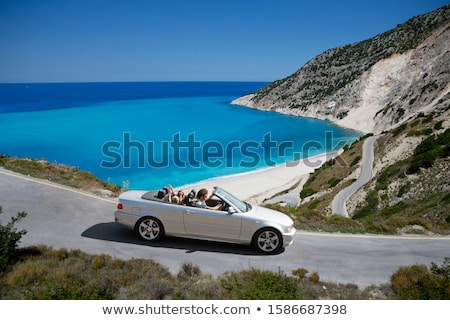 Stockfoto: A Winding Road Journey For Family