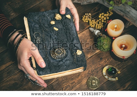 Сток-фото: Woman Reading Recipe Book