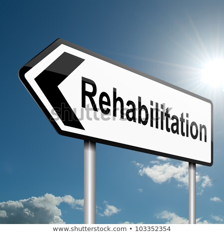 Stock fotó: Rehabilitation Roadsign Medical Concept
