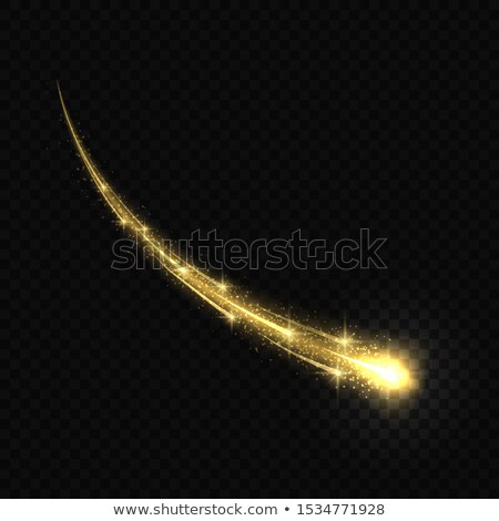 Stock photo: Comet Tail On Black