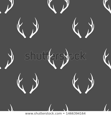 Stock fotó: Deer Head Seamless Pattern