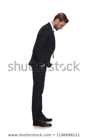 Foto d'archivio: Fashion Business Man Looking Down