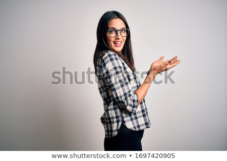 Stock photo: Business Woman With Arm Out In A Welcoming Gesture