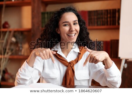 Stock fotó: Young Confident Business Lady Approving Something Smiling Woman