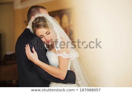 Stockfoto: Wedding Couple Dancing In Hall