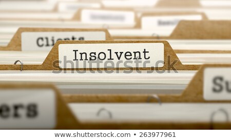 ストックフォト: Card File Insolvent 3d