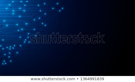 Сток-фото: Blue Technology Background With Circuit Diagram