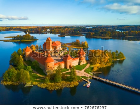 Stock fotó: Trakai Castle With Brick Walls