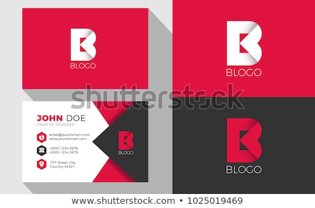 Stok fotoğraf: Logo B Black Red Icon Letter Symbol