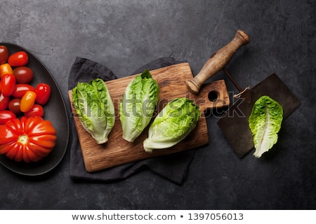 Stockfoto: Mini Romaine Lettuce Salad And Tomatoes