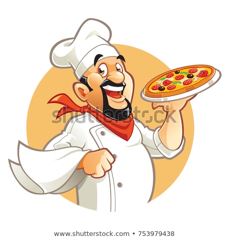 Stockfoto: Pizza Chef Cartoon