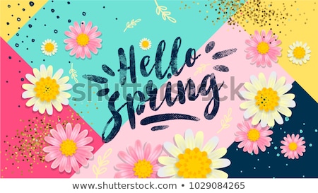 Hello Spring Text Banner Foto stock © brainpencil