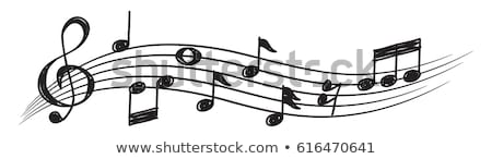 Foto stock: Abstract Background With The Music Notes