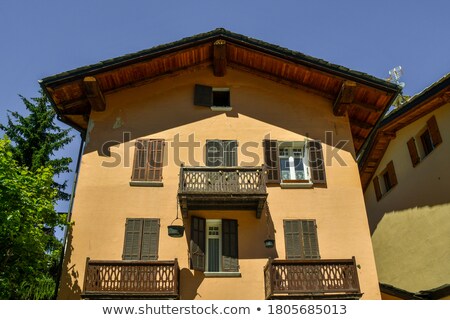 Сток-фото: Carved Stone Balcony Italy