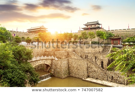 Zdjęcia stock: Ancient City Wall Of Xian China