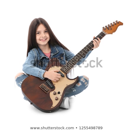 Zdjęcia stock: Passionate Guitarist Playing An Electric Guitar