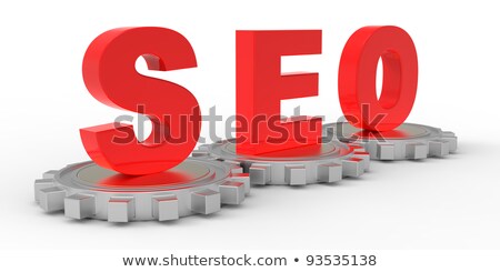 Foto stock: Seo In Silver Gearwheels