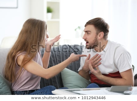 Foto stock: Young Couple Arguing