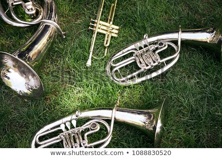 Stock photo: Vintage Brass Trumpet Valves And Tubes
