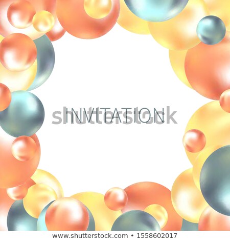 Stok fotoğraf: Red 3d Shinning Pearls Background