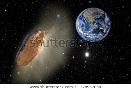 ストックフォト: Asteroid On Collision Course With Earth Elements Of This Image