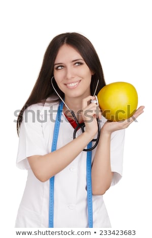 Foto d'archivio: Nutritionist Doctor Checking A Pomelo Fruit