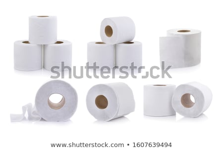 Stockfoto: Simple Toilet Paper On White Background