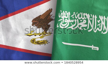 Foto stock: Saudi Arabia And American Samoa Flags