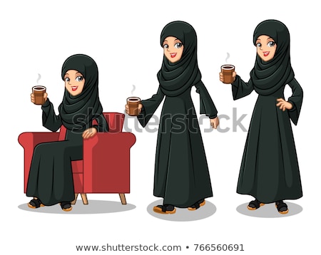 Businesswoman In Black Dress Sitting On The Chair Foto stock © ridjam