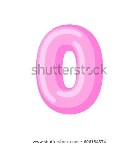 Stok fotoğraf: Number 0 Candy Font Caramel Alphabet Zero Lollipop Lettering