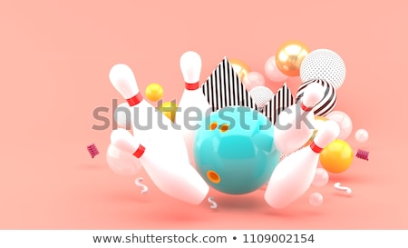 [[stock_photo]]: Bowling Alley With Ball 3d Rendering