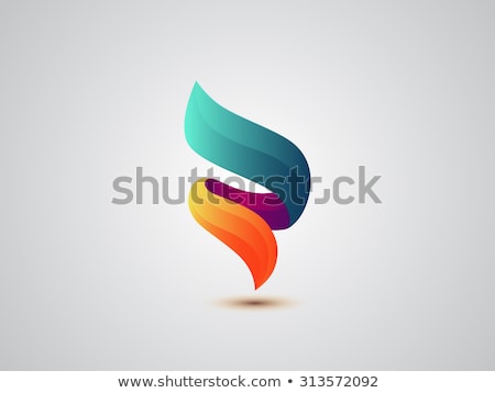 Stock photo: Curved Shapes Color Logo