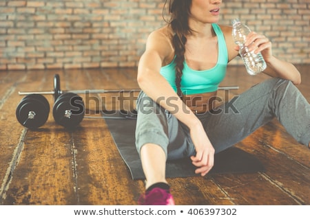 Сток-фото: Thirsty Athlete Drinking Water After Workout
