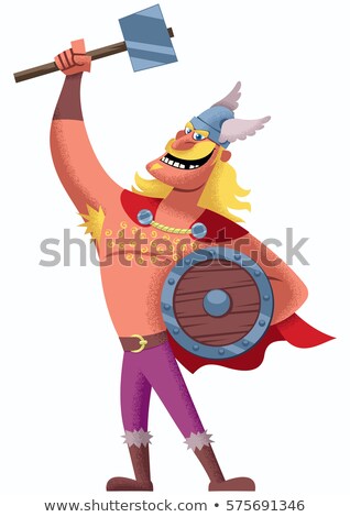 Stok fotoğraf: Thor Norse God Mascot