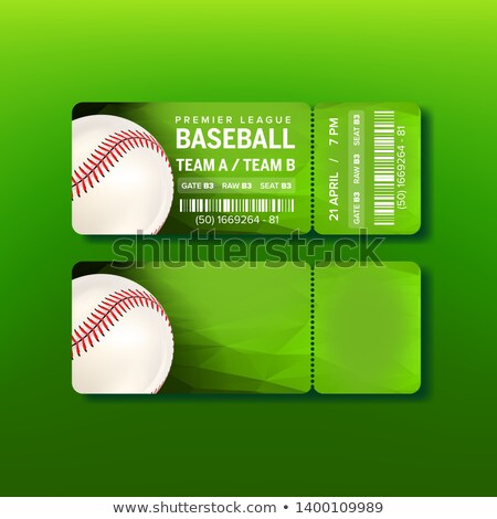 Stok fotoğraf: Ticket On Premier League Of Baseball Game Vector