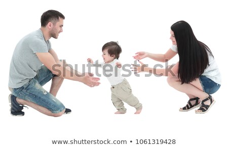 Stock photo: Toddler Walking In Studio